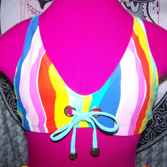 Bleu Rod Beattie Colorful Rainbow Bikini Sz 10 - Picture 2 of 8